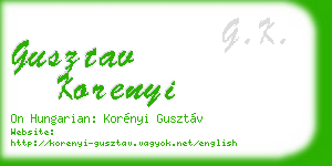 gusztav korenyi business card